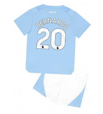Manchester City Bernardo Silva #20 Hjemmebanesæt Børn 2023-24 Kort ærmer (+ korte bukser)